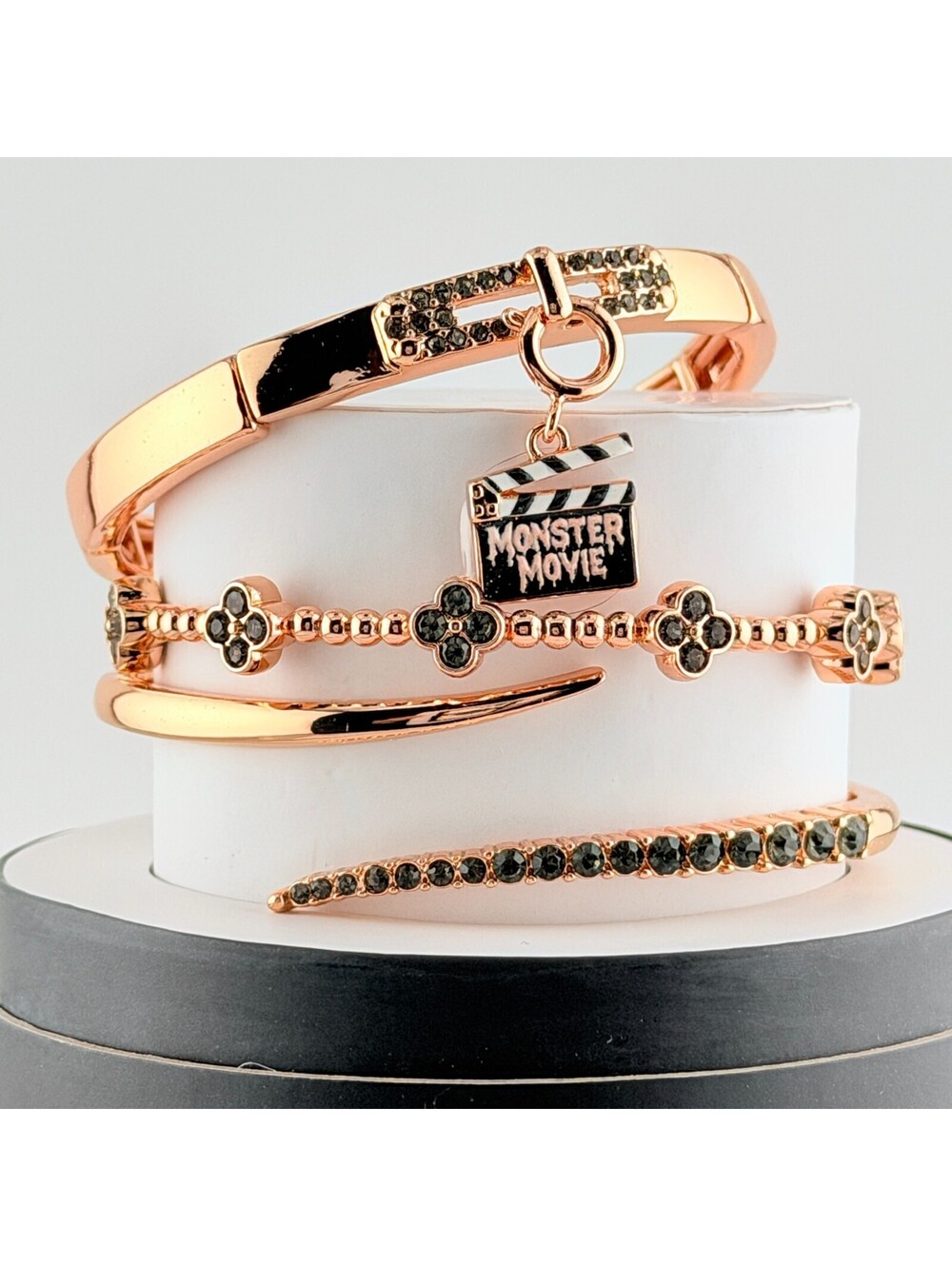 Bomb Party Halloween Stacks "Monster Movie Nights" Clovers on Rose Gold